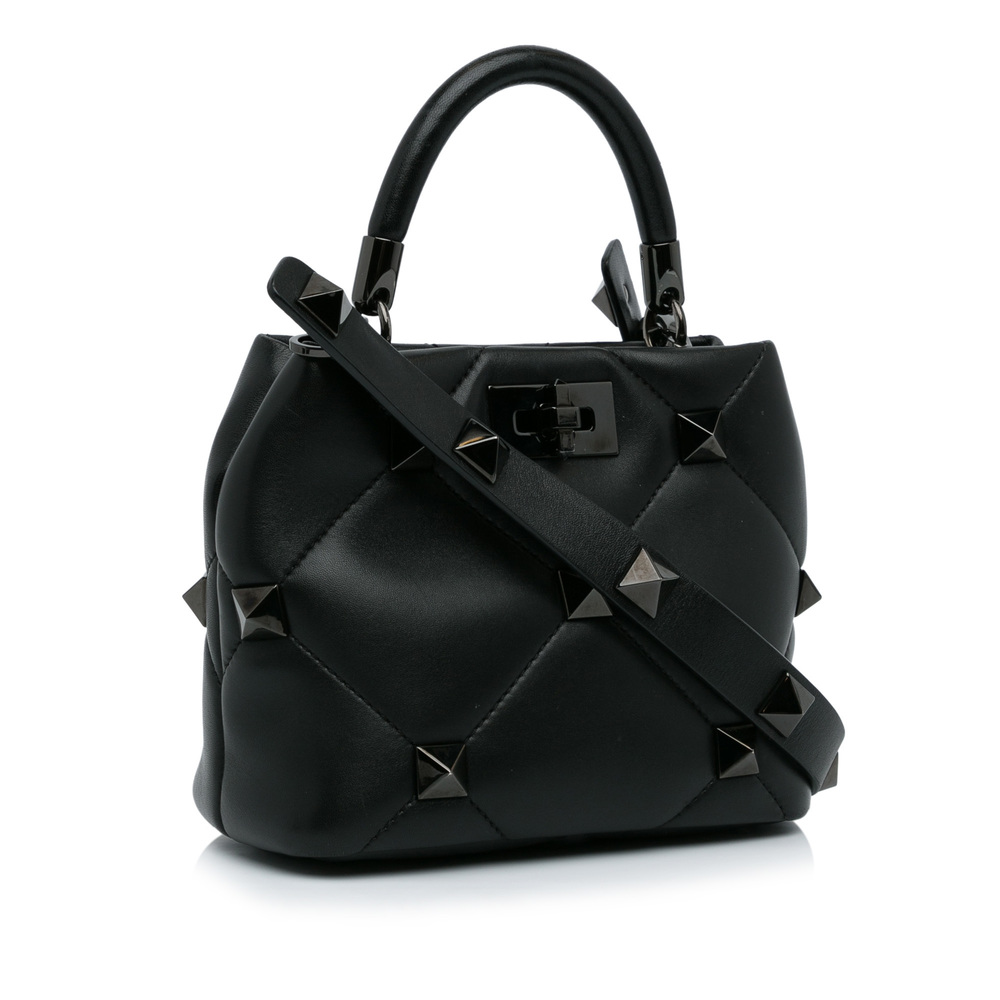 Pre-Loved Valentino Roman Stud Satchel - Picture 2 of 11